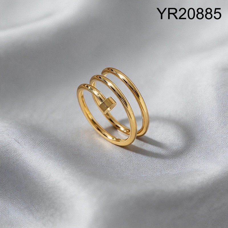 Level B Stainless Steel New Trendy Women Jewelry Golden Rings