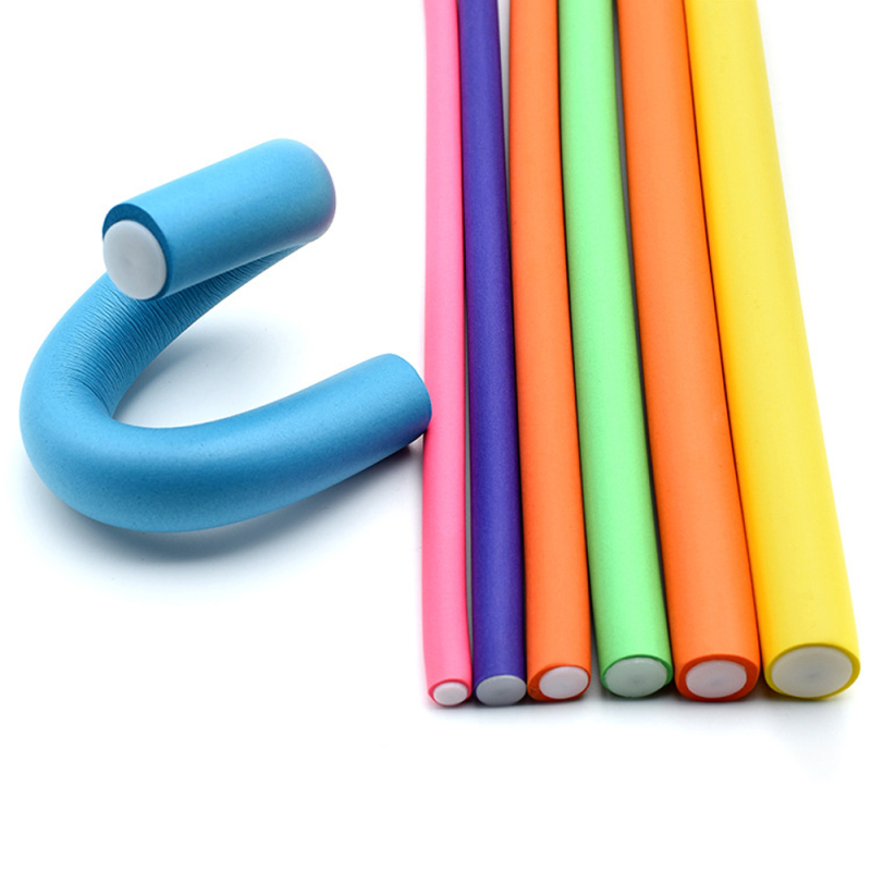 10 Pcs/Set Flexi Rods Hair Curler Magic Air Hair Rollers Curling Sticks Soft Foam Twist Styling Tool Random color