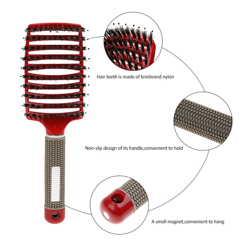 Scalp Massage Comb Bristle Hair Nylon Wet Detangle Hairbrush Styling Tools