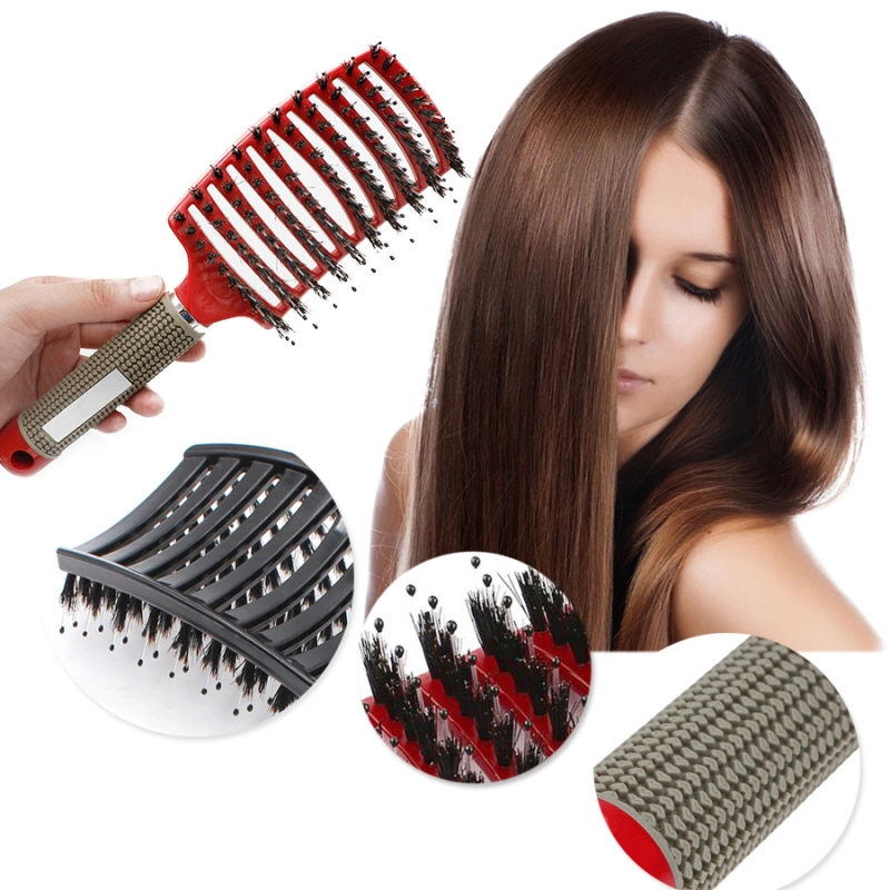 Scalp Massage Comb Bristle Hair Nylon Wet Detangle Hairbrush Styling Tools