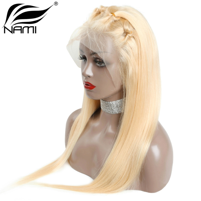NAMI HAIR 613 Blonde Color Full Lace Wig 150% Density Brazilian Straight Virgin Human Hair
