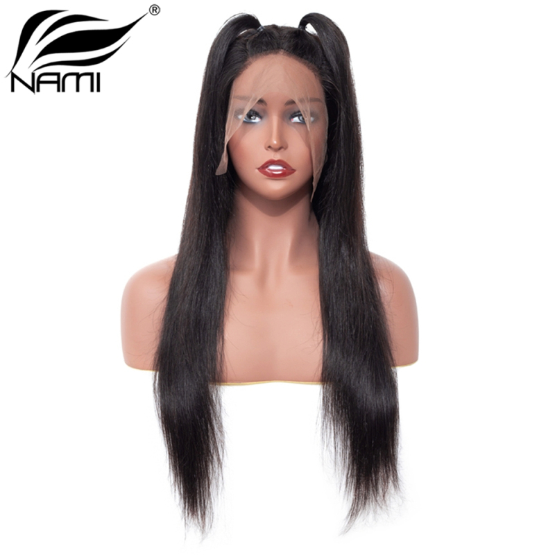 NAMI HAIR Full Lace Wig 150% Density Brazilian Straight Virgin Human Hair