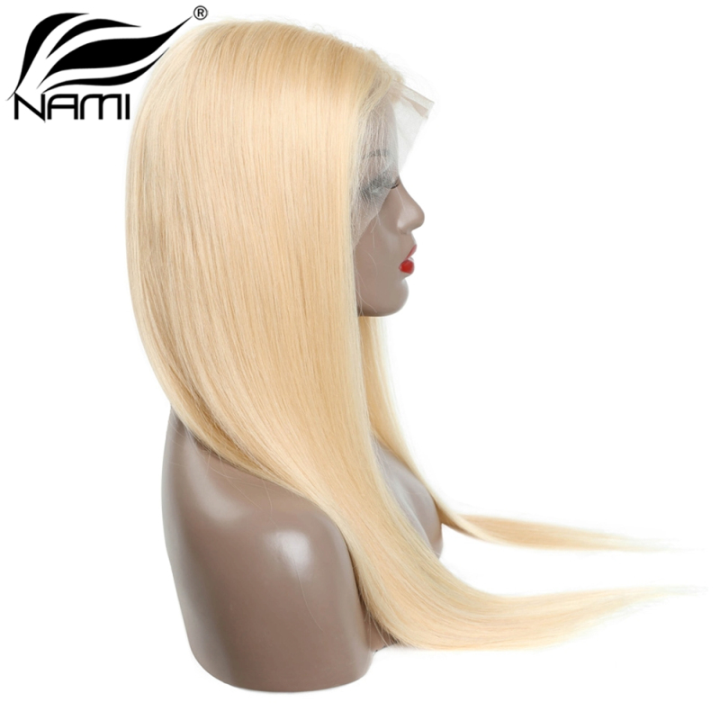 NAMI HAIR 613 Blonde Color Full Lace Wig 150% Density Brazilian Straight Virgin Human Hair