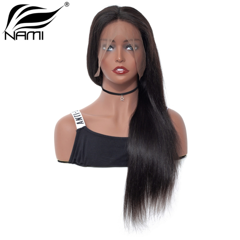 NAMI HAIR Full Lace Wig 150% Density Brazilian Straight Virgin Human Hair