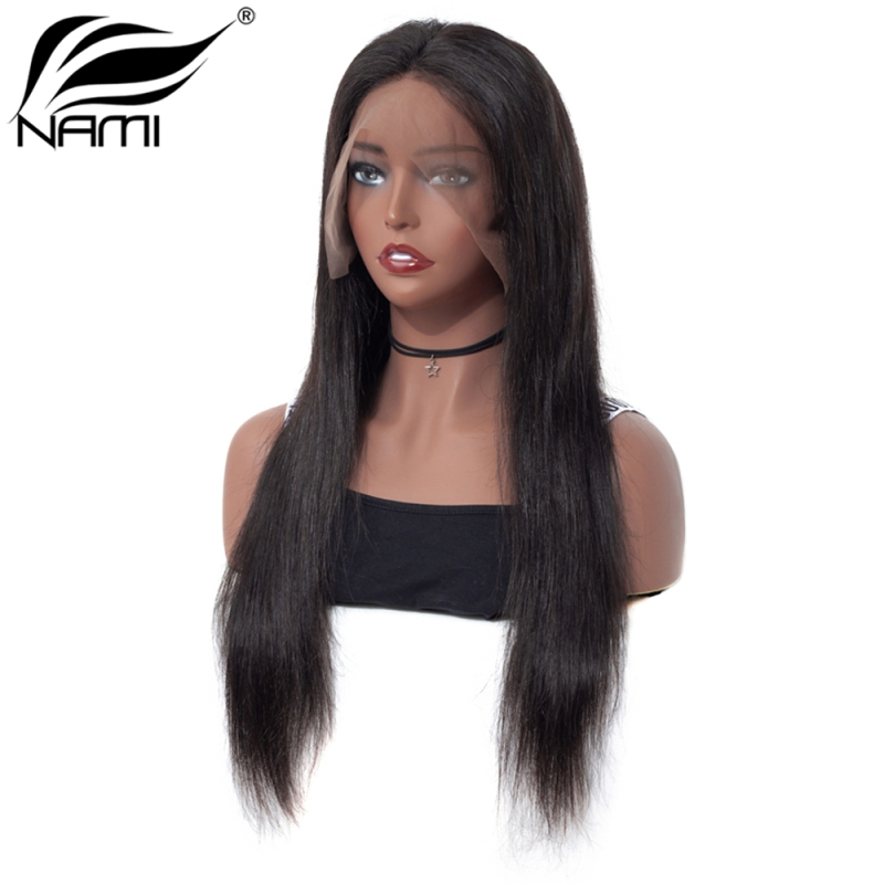 NAMI HAIR Full Lace Wig 150% Density Brazilian Straight Virgin Human Hair