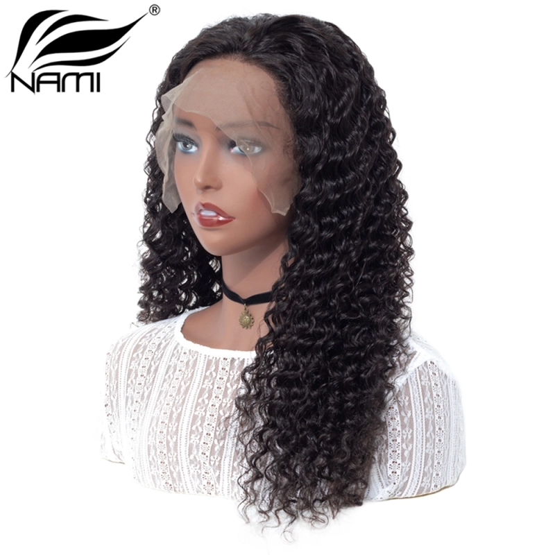 NAMI HAIR Full Lace Wig 150% Density Brazilian Deep Wave Virgin Human Hair