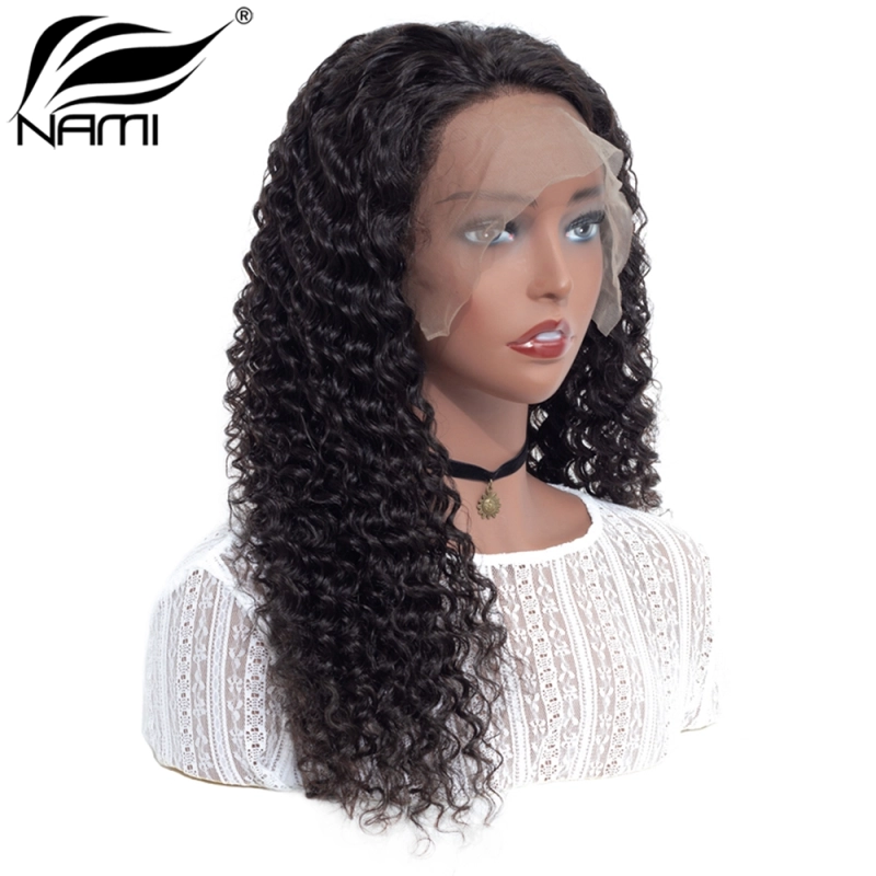 NAMI HAIR Full Lace Wig 150% Density Brazilian Deep Wave Virgin Human Hair