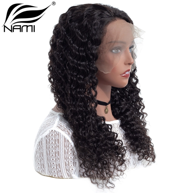 NAMI HAIR Full Lace Wig 150% Density Brazilian Deep Wave Virgin Human Hair