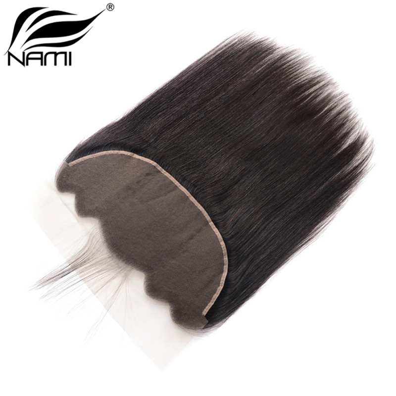 NAMI HAIR 13x6 Lace Frontal Closure Brazilian Straight Virgin Human Hair Natural Color
