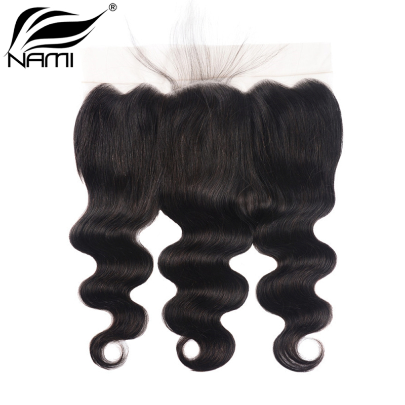 NAMI HAIR 13x6 Lace Frontal Closure Brazilian Body Wave Virgin Human Hair Natural Color