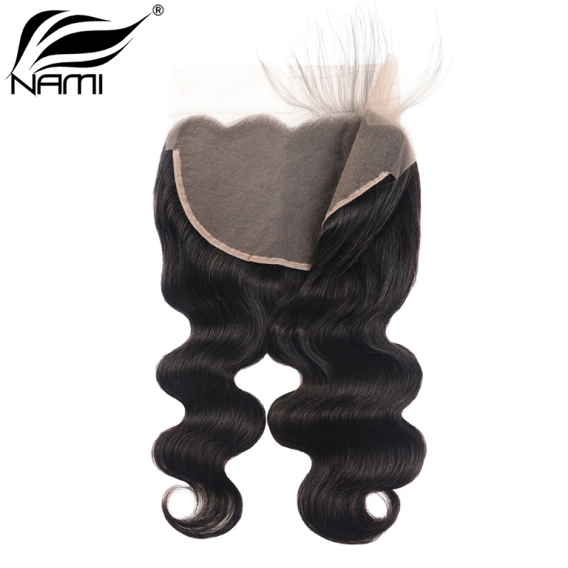 NAMI HAIR 13x6 Lace Frontal Closure Brazilian Body Wave Virgin Human Hair Natural Color