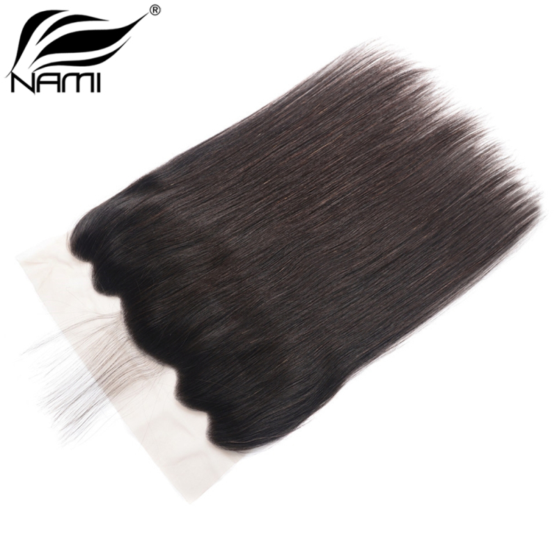 NAMI HAIR 13x6 Lace Frontal Closure Brazilian Straight Virgin Human Hair Natural Color