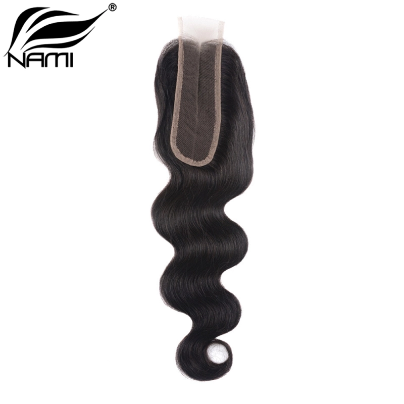 NAMI HAIR 2x6 Lace Closure Brazilian Body Wave Virgin Human Hair Natural Color