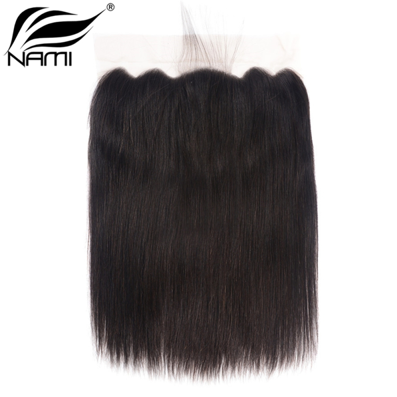 NAMI HAIR 13x6 Lace Frontal Closure Brazilian Straight Virgin Human Hair Natural Color