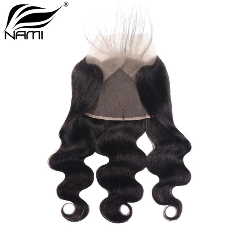 NAMI HAIR 13x6 Lace Frontal Closure Brazilian Body Wave Virgin Human Hair Natural Color