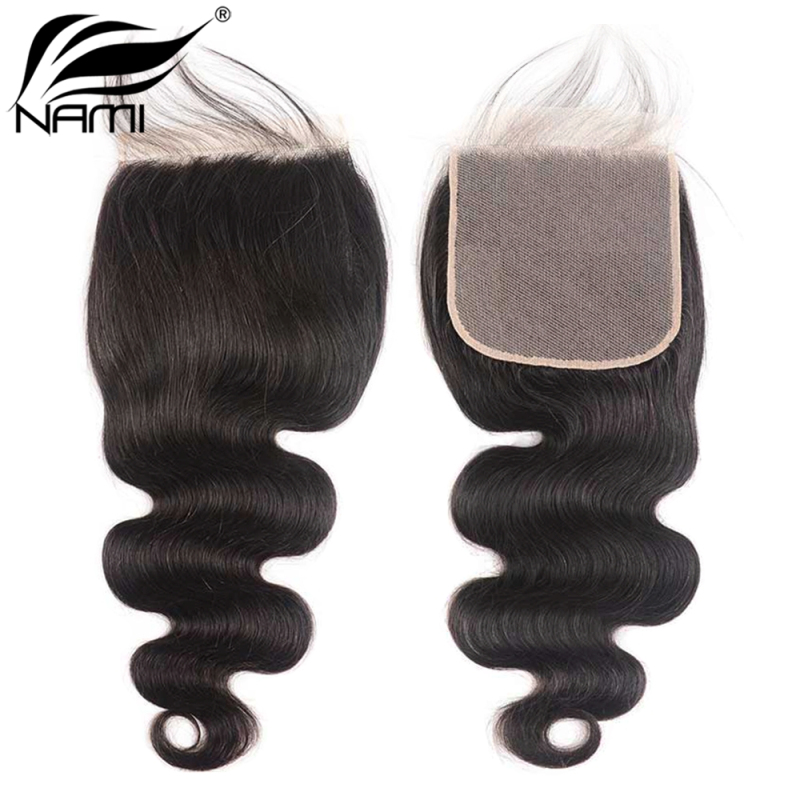 NAMI HAIR 6x6 Lace Closure Brazilian Body Wave Virgin Human Hair Natural Color