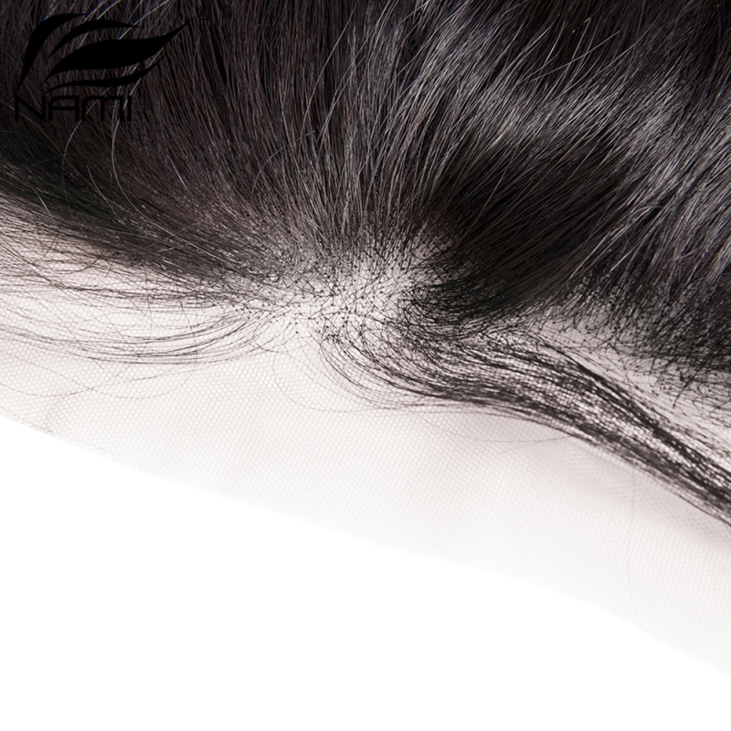NAMI HAIR 13x4 HD Swiss Lace Frontal Closure Brazilian Straight Virgin Human Hair Natural Color