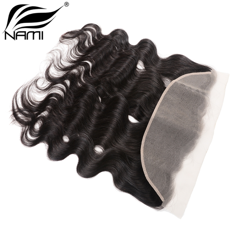 NAMI HAIR 13x4 Transparent Lace Frontal Closure Brazilian Body Wave Virgin Human Hair Natural Color