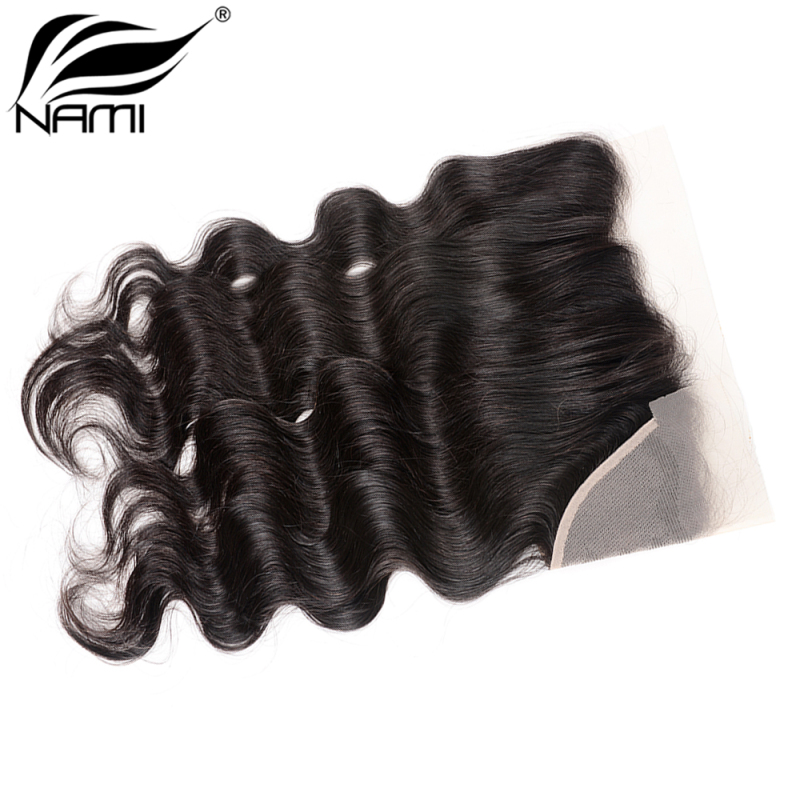 NAMI HAIR 13x4 Transparent Lace Frontal Closure Brazilian Body Wave Virgin Human Hair Natural Color