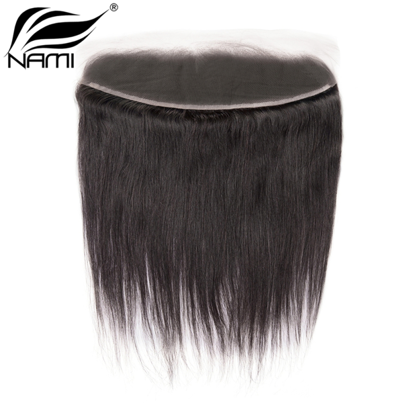 NAMI HAIR 13x4 HD Swiss Lace Frontal Closure Brazilian Straight Virgin Human Hair Natural Color