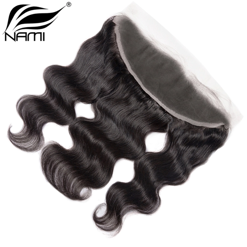 NAMI HAIR 13x4 HD Swiss Lace Frontal Closure Brazilian Body Wave Virgin Human Hair Natural Color