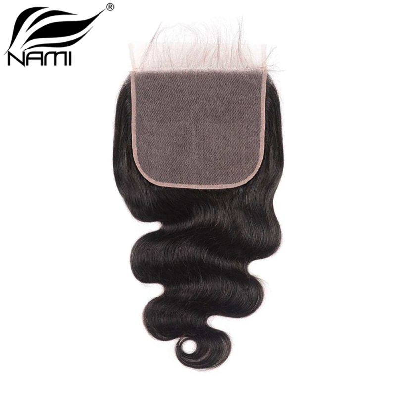 NAMI HAIR 7x7 Lace Closure Brazilian Body Wave Virgin Human Hair Natural Color