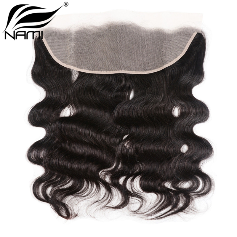 NAMI HAIR 13x4 Transparent Lace Frontal Closure Brazilian Body Wave Virgin Human Hair Natural Color