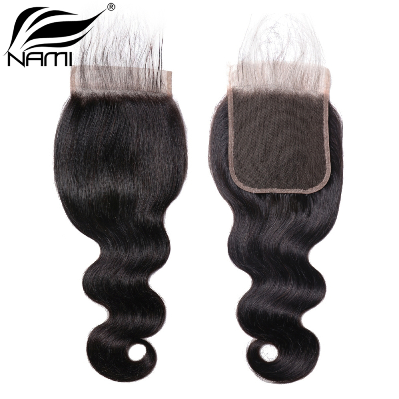 NAMI HAIR 5x5 Lace Closure Brazilian Body Wave Virgin Human Hair Natural Color