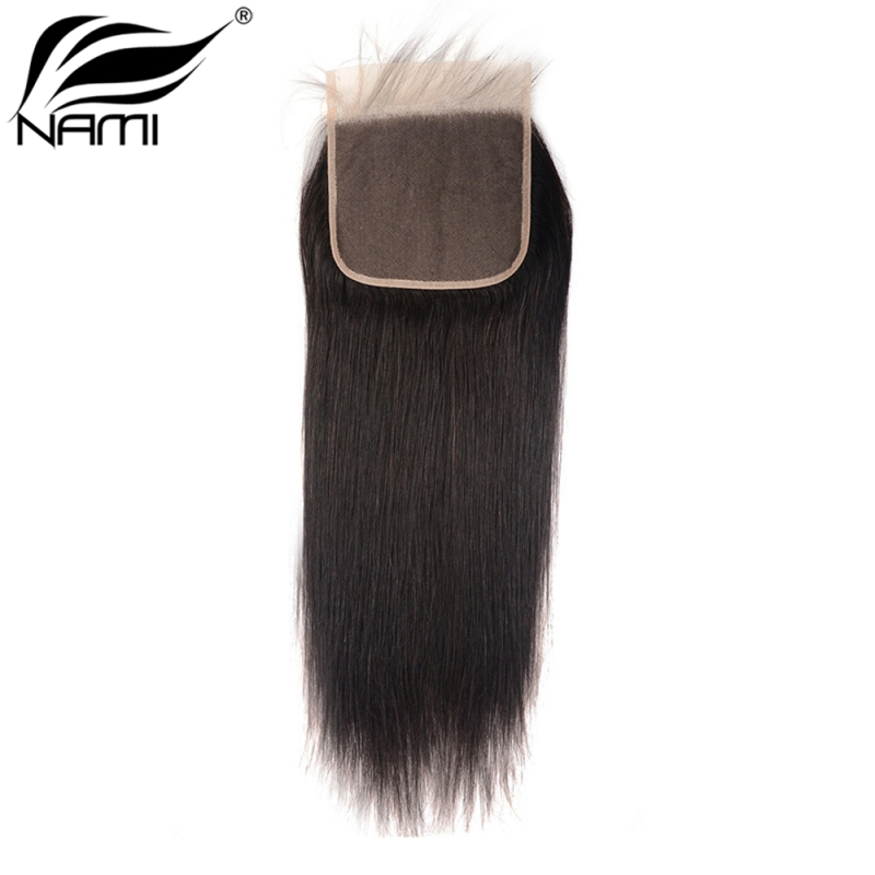 NAMI HAIR 7x7 Lace Closure Brazilian Straight Virgin Human Hair Natural Color