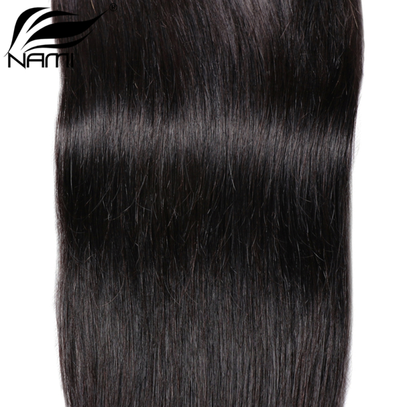 NAMI HAIR 5x5 Lace Closure Brazilian Straight Virgin Human Hair Natural Color