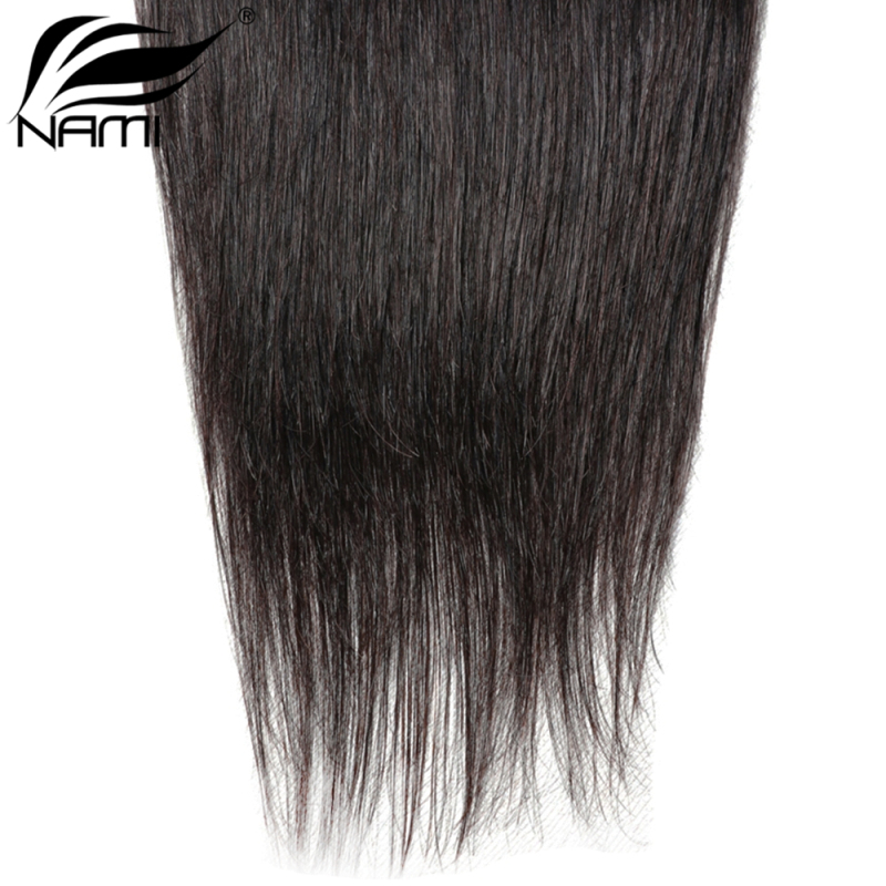 NAMI HAIR 5x5 Lace Closure Brazilian Straight Virgin Human Hair Natural Color