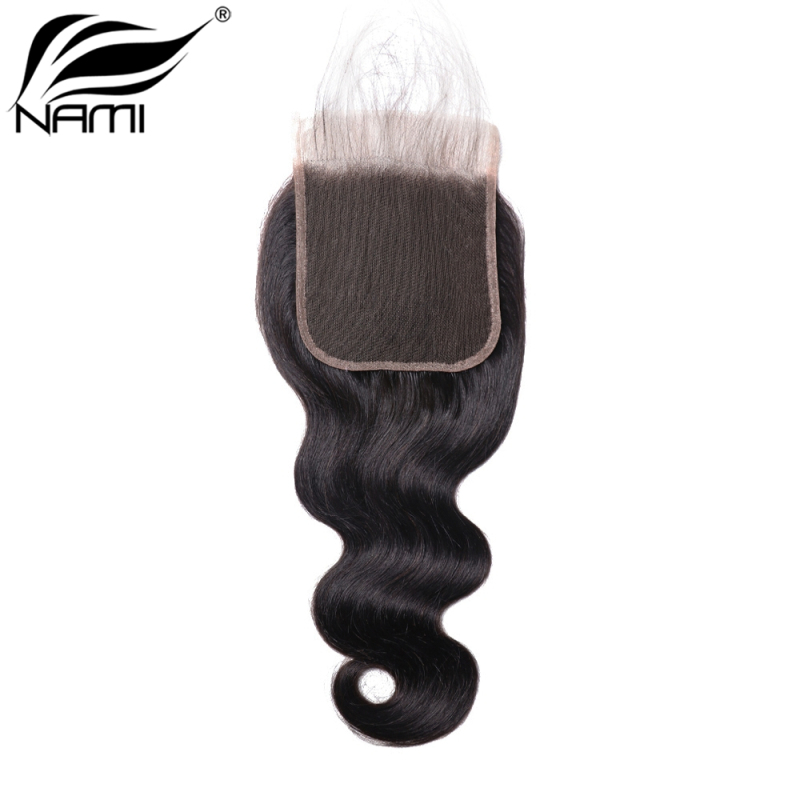 NAMI HAIR 5x5 Lace Closure Brazilian Body Wave Virgin Human Hair Natural Color