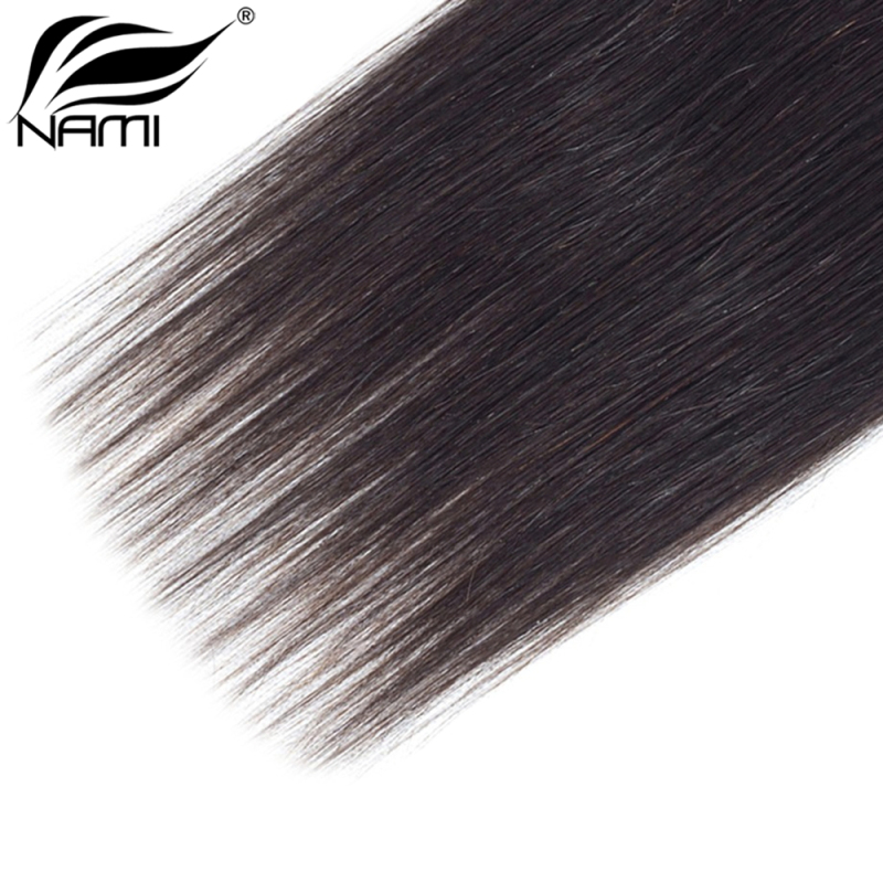 NAMI HAIR 4x4 HD Swiss Lace Closure Brazilian Straight Virgin Human Hair Natural Color