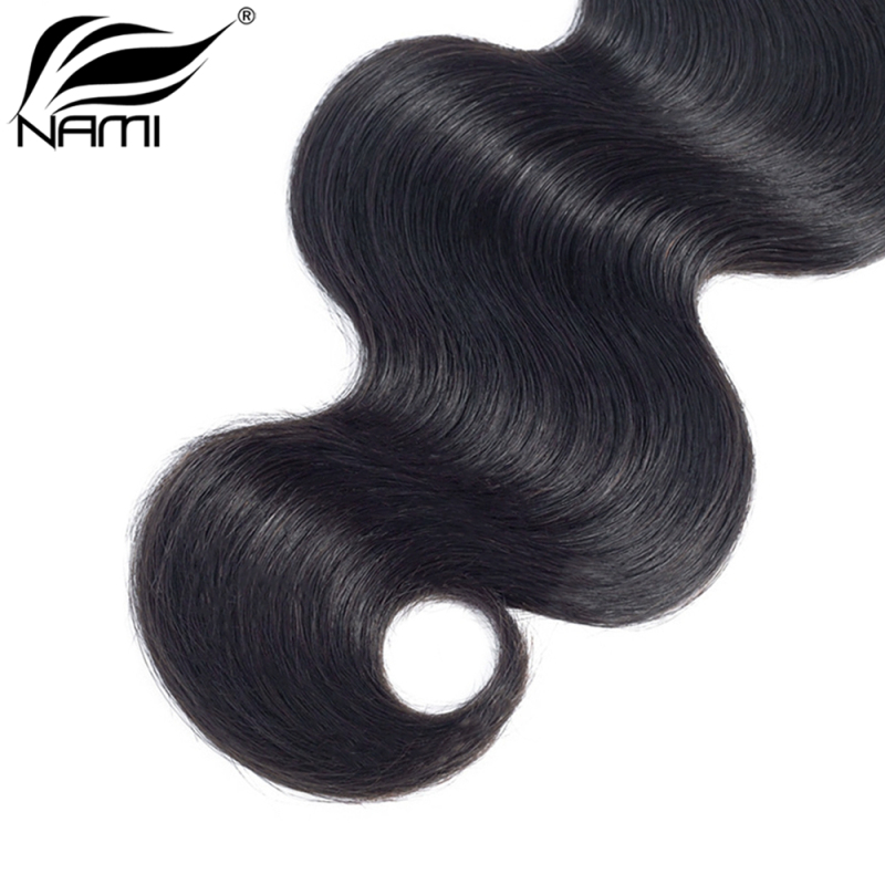 NAMI HAIR 4x4 HD Swiss Lace Closure Brazilian Body Wave Virgin Human Hair Natural Color