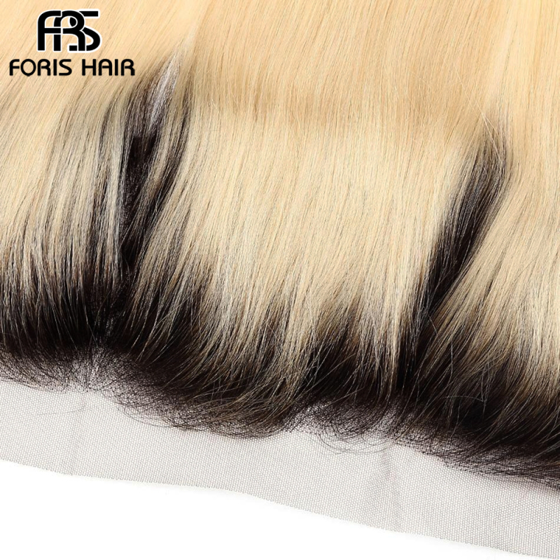 NAMI HAIR T1B/613 Ombre Color 13x4 Lace Frontal Closure Brazilian Straight Virgin Human Hair