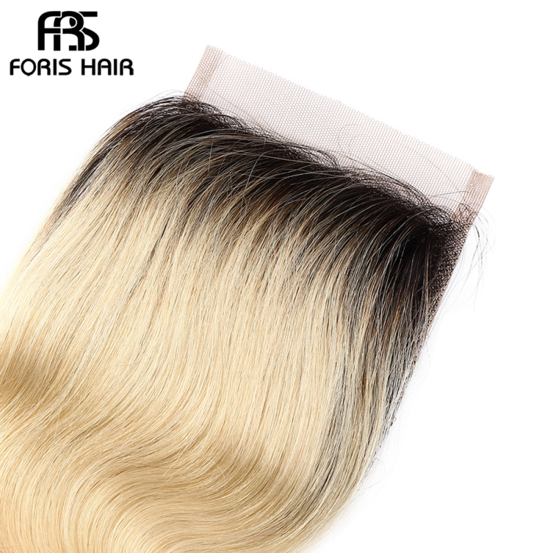 NAMI HAIR T1B/613 Ombre Color 4x4 Lace Closure Brazilian Body Wave Virgin Human Hair