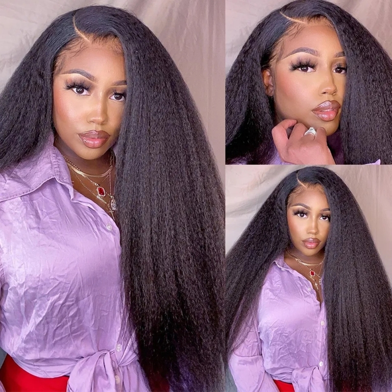 FORIS HAIR Real HD Lace Kinky Straight Virgin Human Hair Wig