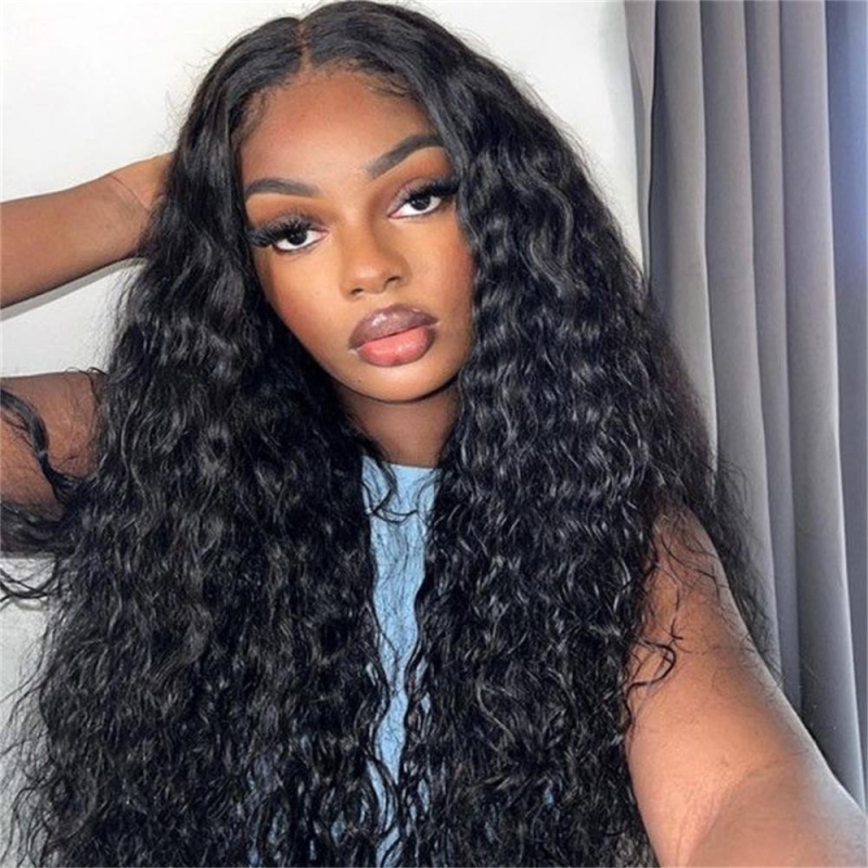 FORIS HAIR U V Part Kinky Curly Virgin Human Hair Wig