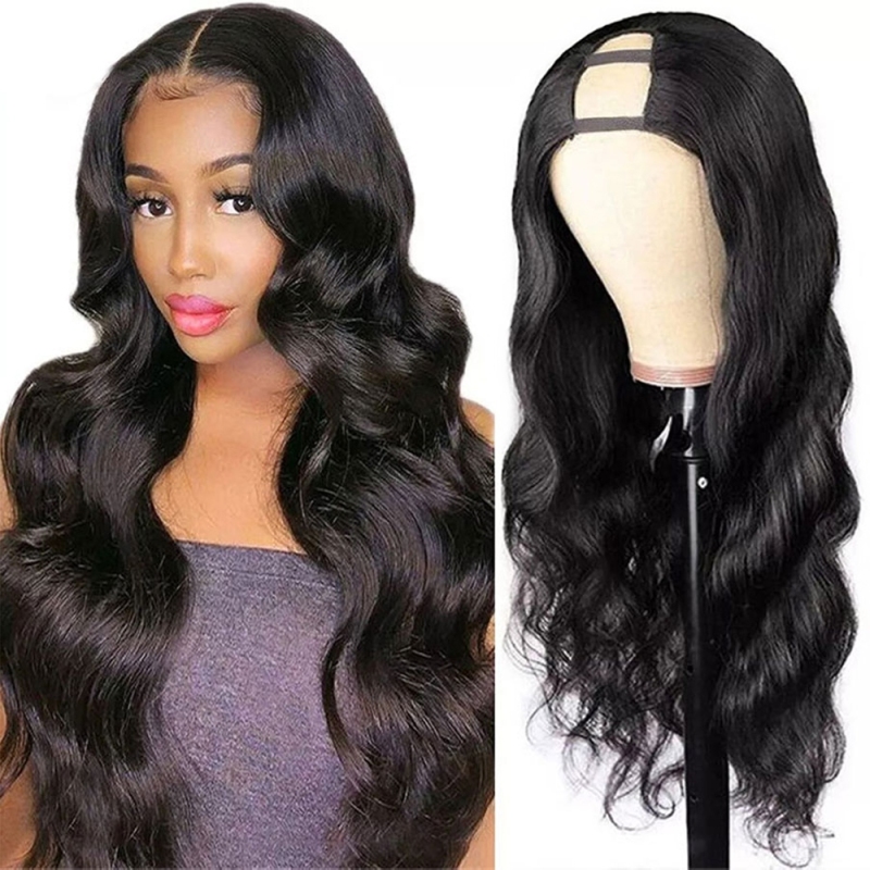 FORIS HAIR U V Part Straight Virgin Human Hair Wig