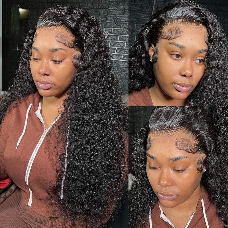 FORIS HAIR 360 Transparent Lace Frontal Deep Wave Virgin Human Hair Wig