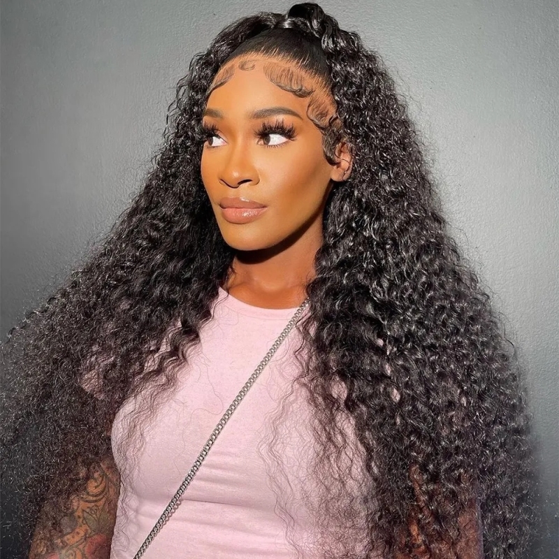 FORIS HAIR 360 Transparent Lace Frontal Deep Wave Virgin Human Hair Wig