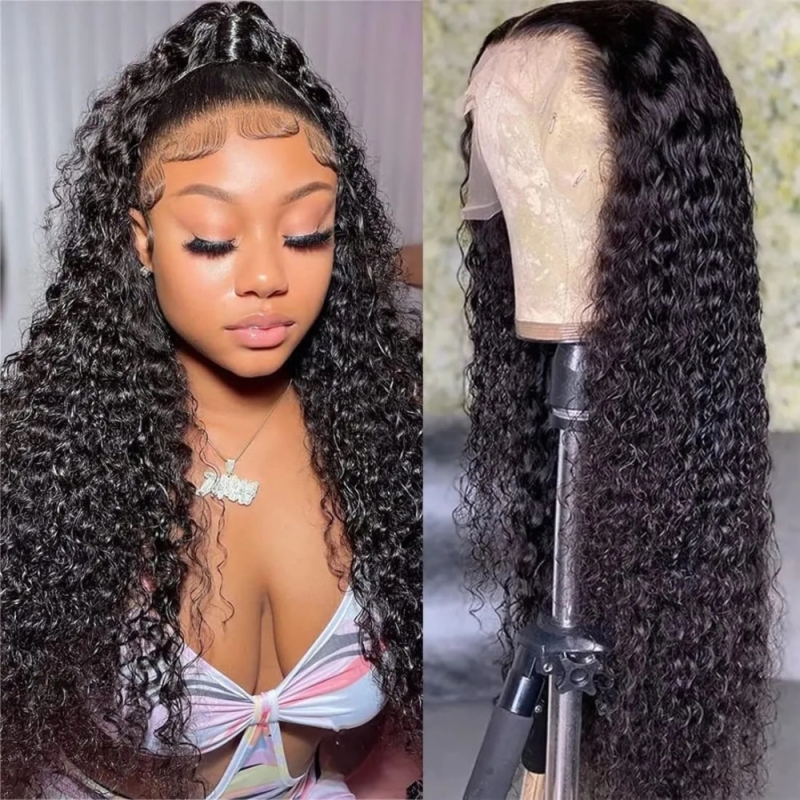 FORIS HAIR 360 Transparent Lace Frontal Deep Wave Virgin Human Hair Wig