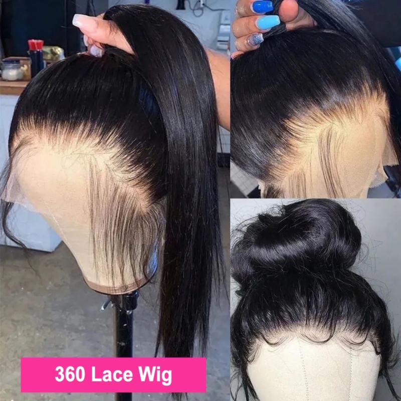 FORIS HAIR 360 Transparent Lace Frontal Straight Virgin Human Hair Wig