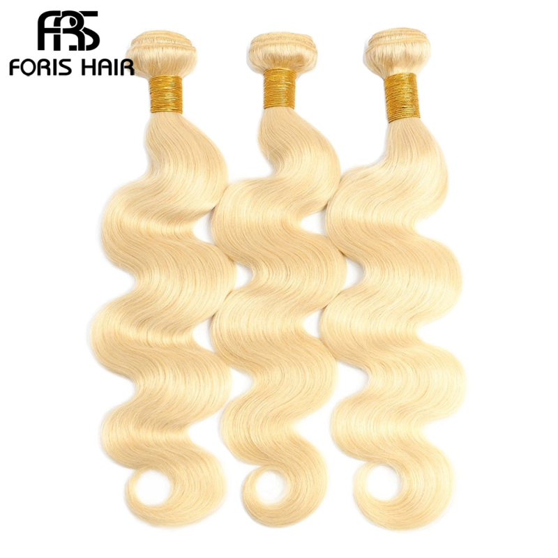 NAMI HAIR Blonde 613 Color Brazilian Body Wave Virgin Human Hair Extensions 4 Bundles