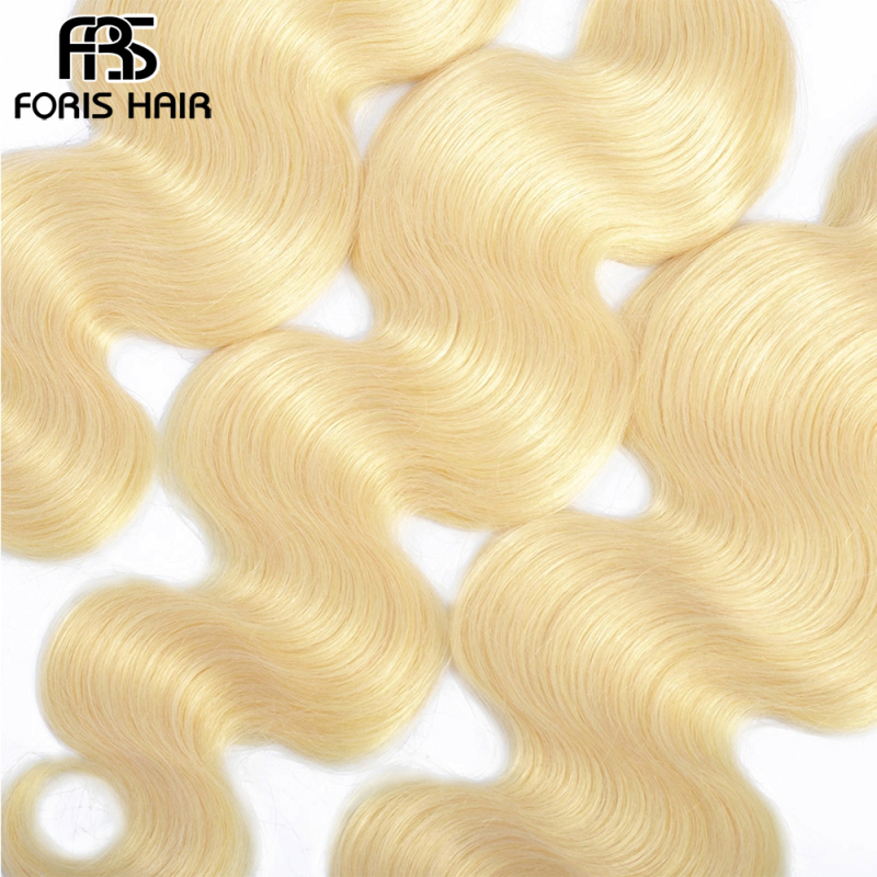 FORIS HAIR 613 Blonde Color Brazilian Body Wave Virgin Human Hair Extensions 3 Bundles