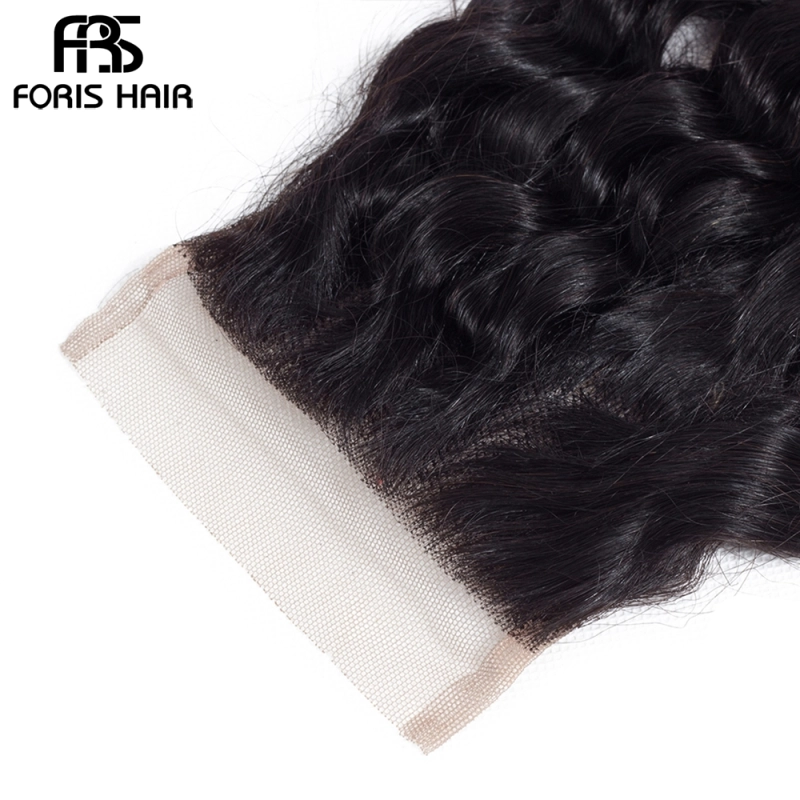 FORIS HAIR 4x4 Lace Closure Loose Deep Wave Virgin Human Hair Natural Color