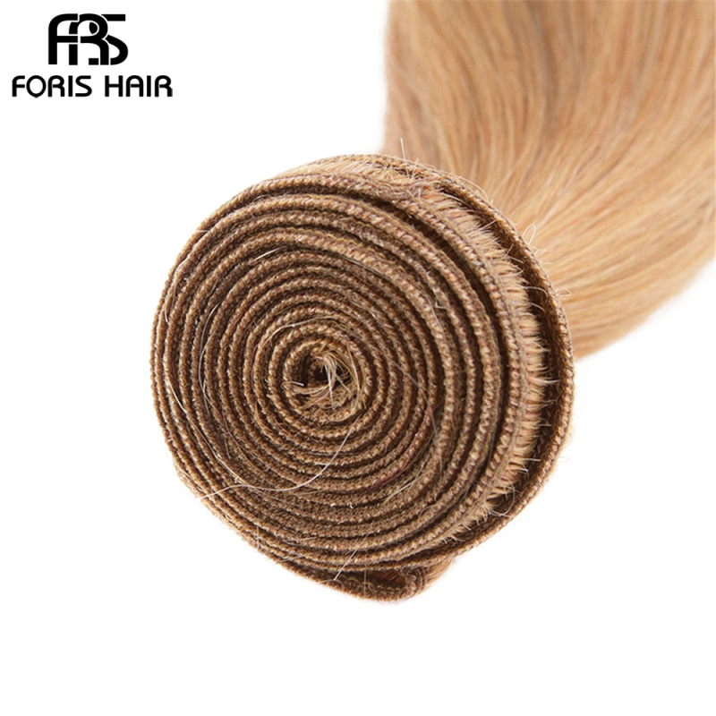 FORIS HAIR 27 Blonde Color Brazilian Straight Human Hair Extensions 4 Bundles