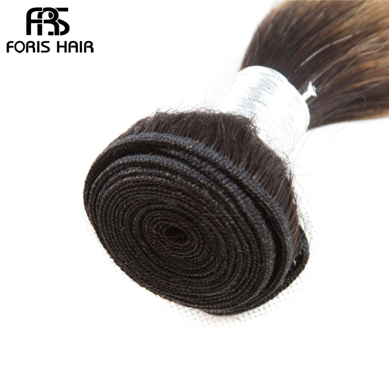 FORIS HAIR Ombre Color T1B/27 Brazilian Straight Human Hair Extensions 4 Bundles