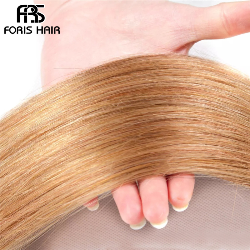 FORIS HAIR Ombre Color T1B/27 Brazilian Straight Human Hair Extensions 3 Bundles