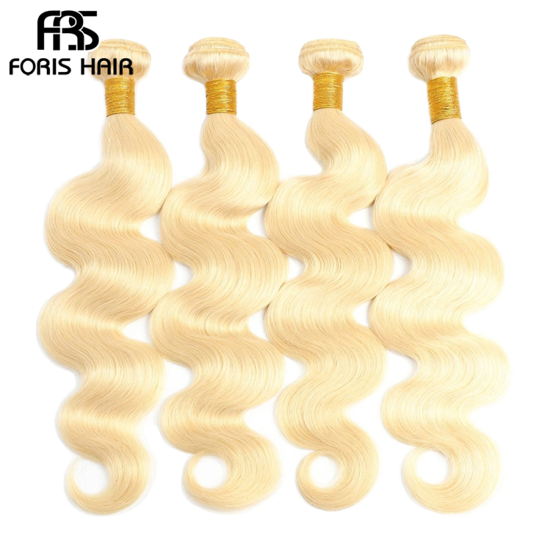 NAMI HAIR Blonde 613 Color Brazilian Body Wave Virgin Human Hair Extensions 4 Bundles